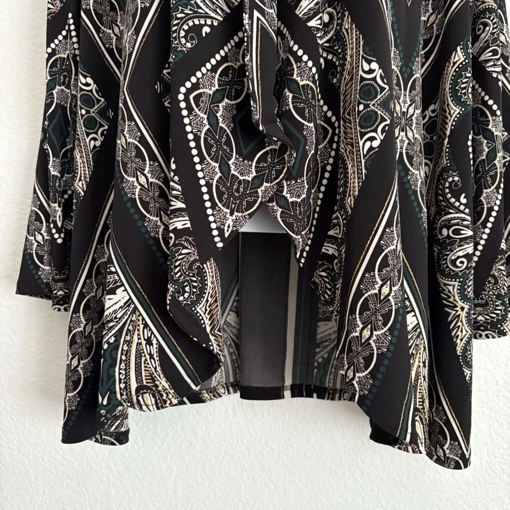 Chicos Travelers Collection Open Front Cardigan Slinky Sz 3 XL 16